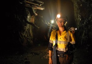 Geologist Shannon Williams’ office is more than 300 metres below ground. Newmont Waihi Gold’s operations at Waihi, now owned by OceanaGold. Photo: Kit Wilson